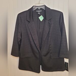 NYCC black 3/4 sleeves blazer Sz 2X NWT